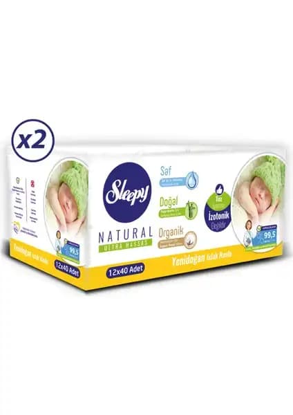 Sleepy Natural Yenidoğan Islak Pamuklu Havlu Bebek Bakımında Güven ve Konfor Sağlar