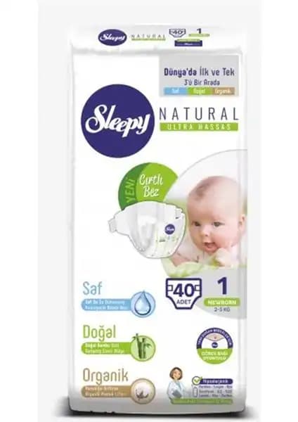 Sleepy Sensitive Bebek Bezi 1 Beden Yenidoğan ve 2-5 kg Arası Bebekler İçin Konfor Sağlayan Ürün
