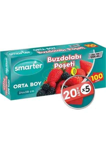 Smarter Buzdolabı Poşeti Orta Boy Günlük Kullanım ve Saklama Çözümleri
