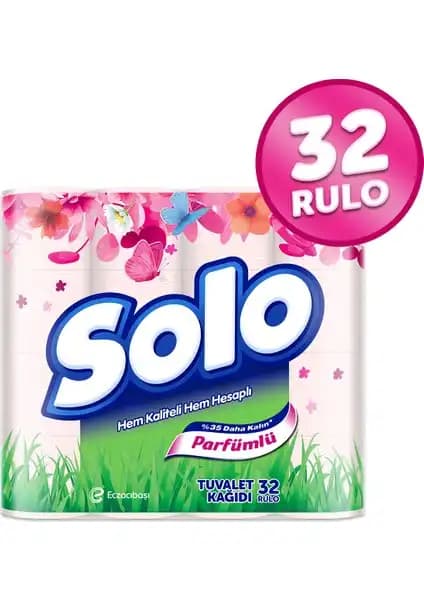 Solo Büyülü Düşler Kokulu Tuvalet Kağıdı 32 Rulo Uzun Ömürlü ve Çevre Dostu Ürün