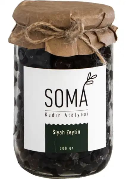 Soma Kadın Atölyesi Siyah Zeytin Doğal ve Katkısız Geleneksel Üretimle Sunulur