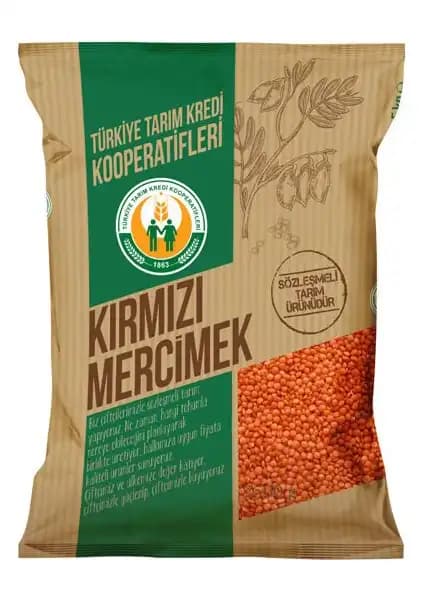 Tarım Kredi Organik Kırmızı Mercimek 2,5 Kg Sağlıklı ve Doğal Beslenme İçin Uygun