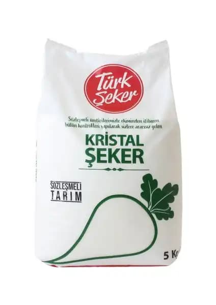Türk Şeker Kristal Toz Şeker 5 kg - Pratik, Sağlıklı ve Ekonomik Tatlandırıcı