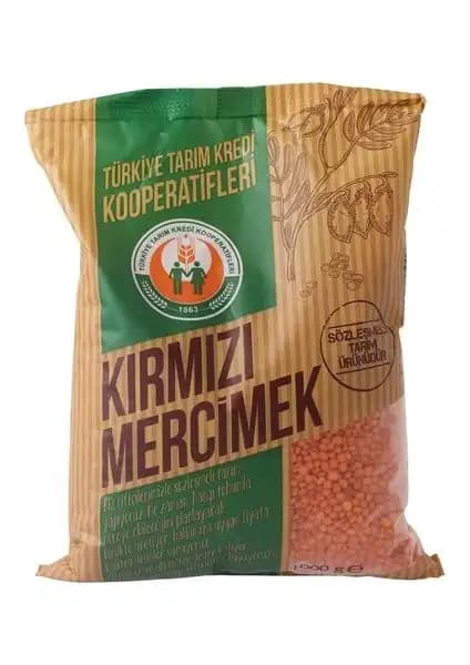 Türkiye Tarım Kredi Koop. Kırmızı Mercimek 1 kg doğal ve kaliteli ürün