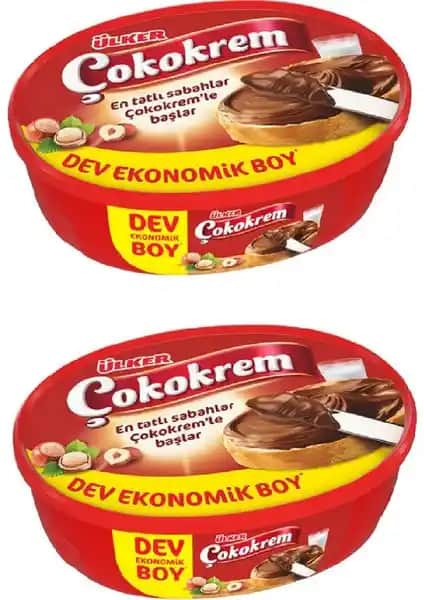 Ülker Çokokrem 950 Gr X2 Paketle Geniş Aileler ve Kahvaltı Severler İçin Pratik ve Lezzetli Çikolata Kreması