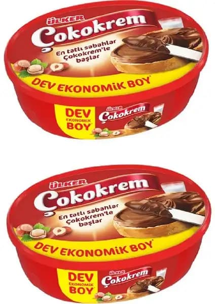 Ülker Çokokrem 950 Gr X2 Paketle Geniş Aileler ve Kahvaltı Severler İçin Pratik ve Lezzetli Çikolata Kreması