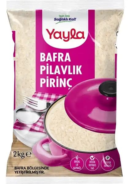 Yayla Bafra Pilavlık Pirinç 2 kg: Yüksek Kalite ve Lezzet Standartlarıyla Mükemmel Pilav Deneyimi