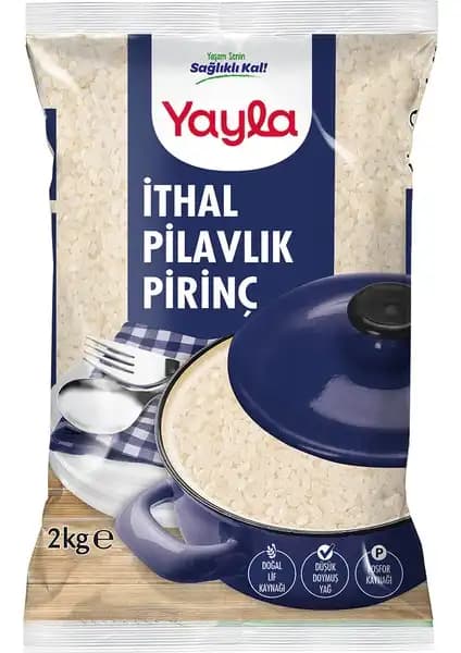 Yayla İthal Pilavlık Pirinç 2 kg: Kaliteli ve Lezzetli Pilavlar İçin Uygun Tercih