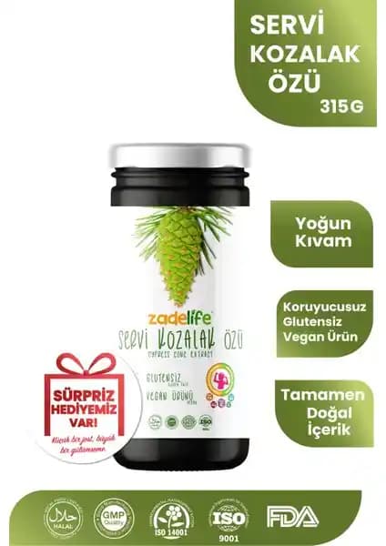 Zadelife Kozalak Şurubu Servi Kozalak Özü: Doğal Bağışıklık ve Solunum Yolu Destekleri