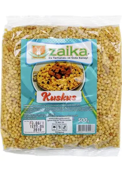Zaika Kuskus 500 gr Doğal ve Geleneksel Tariflere Uygun Yüksek Kaliteli Ürün