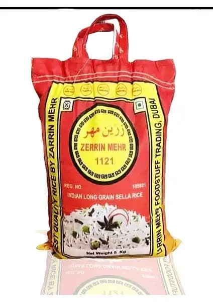 Zarrin Mehr 5 Kg Ekstra Uzun Taneli Basmati Pirinç - Kaliteli ve Aromatik Lezzet