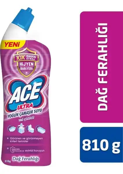 ACE Ultra Kıvamlı Çamaşır Suyu Yağ Çözücü Formülü: Hijyen Bariyeri ile Derin Temizlik
