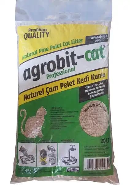Agrobit Kedi Kumu Çam Pelet: Doğal İçerikli, Düşük Toz ve Kolay Atılabilirlik