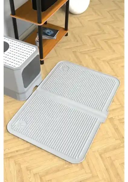 Ata Home Silikon Kum ve Mama Matı Havuzlu 40x60 cm ile Eva Kedi Tuvalet Önü Paspası 75x110 cm Karşılaştırması