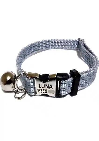 Ayz Markalı Metal Kilitli Kedi Tasması ve İsimbil Künyesi: Güvenli Kişiselleştirme Çözümü