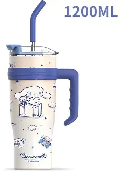 Beautifyy Kuromi Termos Bardak ile Stanley Quencher Pipetli Karşılaştırması: 1,18 L