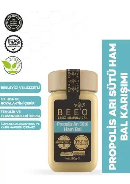 Bee'o Propolis Arı Sütü Ham Bal 190g: Doğal Destekleyici Karışımın İçerik ve Özellikleri
