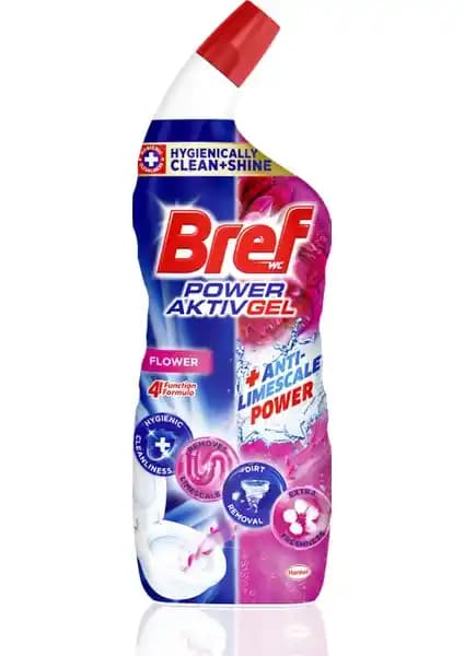 Bref WC Power Active Jel Çiçek Kokulu Tuvalet Temizleyici 700 ml: Kireç Önleyici
