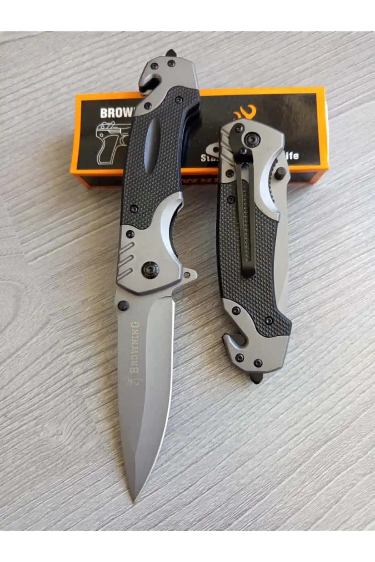 Browning Salgaro F80: 21 cm ana kesici ve 9 cm ek kesiciyle yan açılır otomatik bıçak