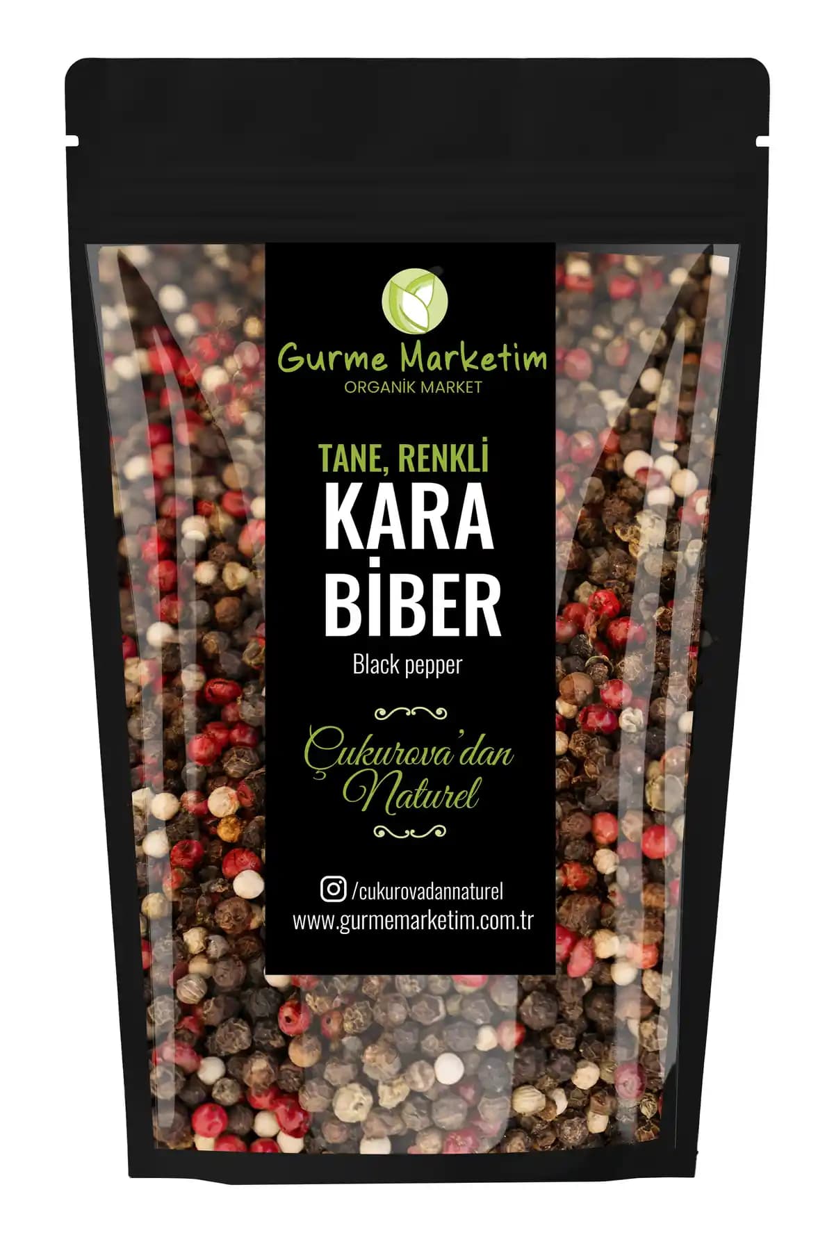 Çukurovadan Naturel Renkli Tane Karabiber 50 Gr: Doğal ve Çok Yönlü Baharat Karışımı