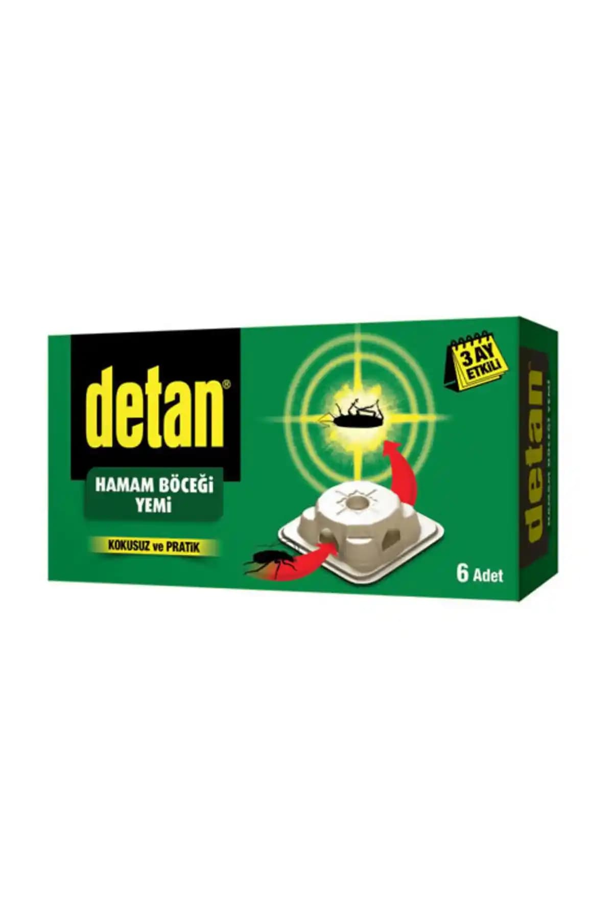 Detan Hamam Böceği Yemi 6 Adet Max: İç Mekan için Tablet Formunda Kontrol Çözümü