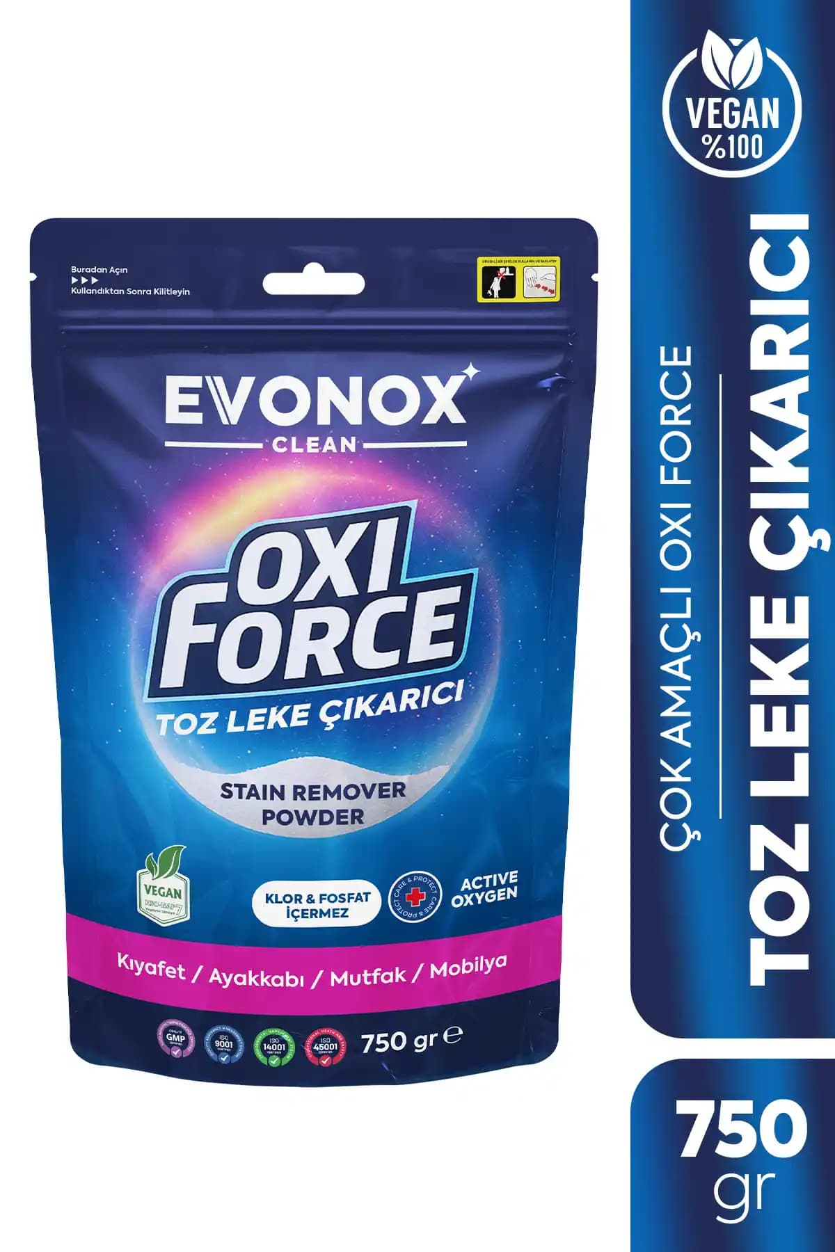Evonox Clean Oxi Force Toz Leke Çıkarıcı: Leke Çıkarma ve Beyazlık Kazanımı