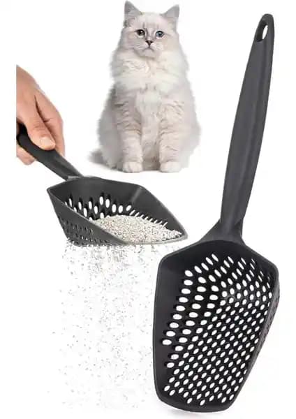 Eynel ince delikli plastik kedi kumu küreği ile Club Safari metal küreğinin karşılaştırması