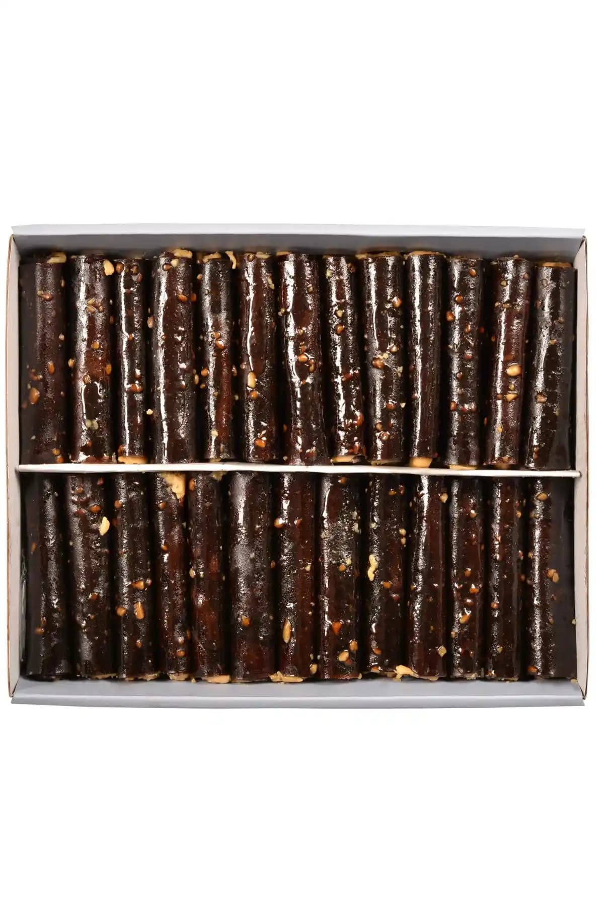 Gümüşhane kökenli keçiboynuzu pekmezi dolgulu ince pestil rulo – 500 g, pratik dilimler