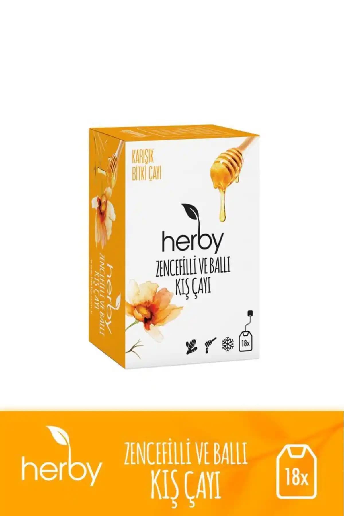 Herby Zencefil Ballı Kış Çayı: Doğal Bitki Karışımı ile Sıcak ve Rahatlatıcı İçim