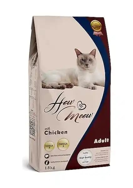 How Meow Tavuklu Yetişkin Kedi Maması 15 kg için Beslenme Profili ve Özellikler