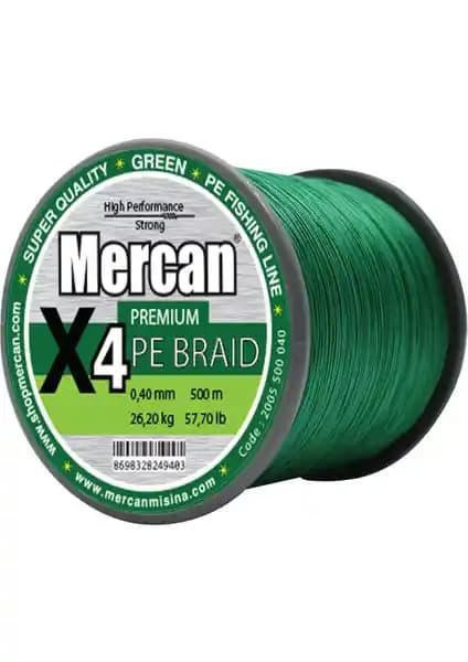Mercan Pe Örgü Premium 4x IP 500 m Yeşil Misina: Dayanıklı Balıkçı Örgü Malzemesi
