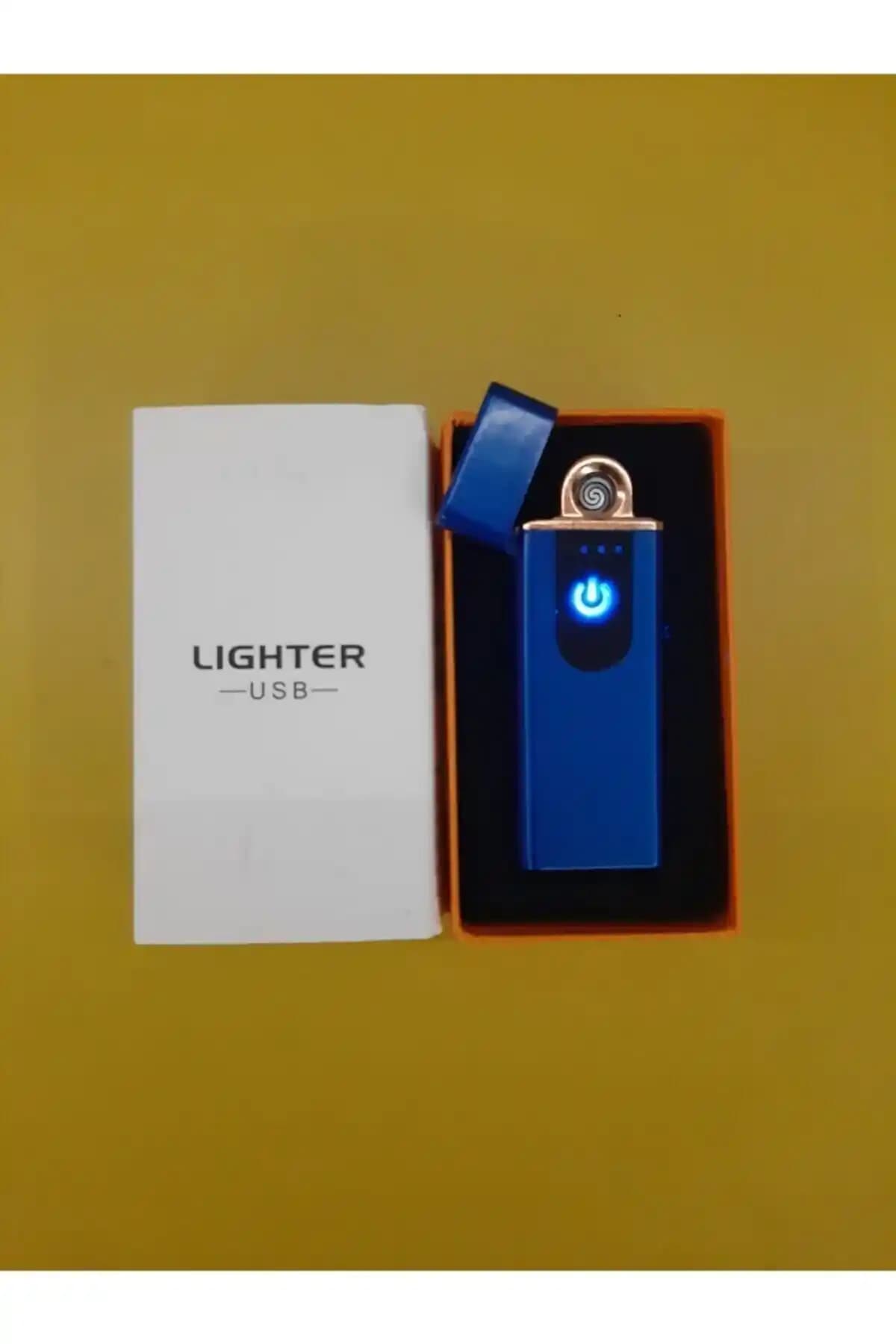 Nanopro Kırmızı USB Şarjlı Alevsiz Çakmak: Dokunmatik Kontrol ve Gösterge Güvenli