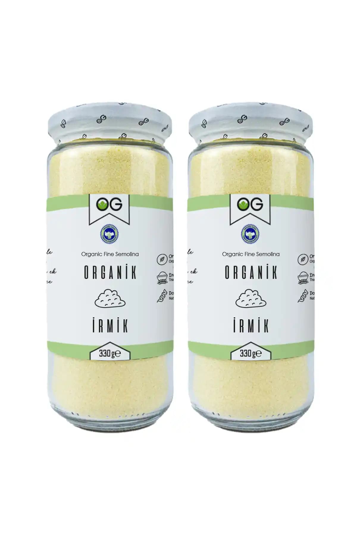 OG natural 2'li Organik İrmik 330 Gr - Bebekler İçin Organik Tarım Temelli Besin