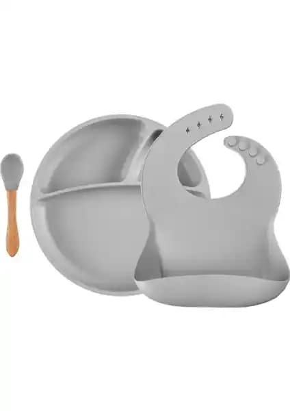 OiOi 3'lü Beslenme Seti ile Vakumlu Silikon Tabak Bebekler İçin Pembe Karşılaştırması