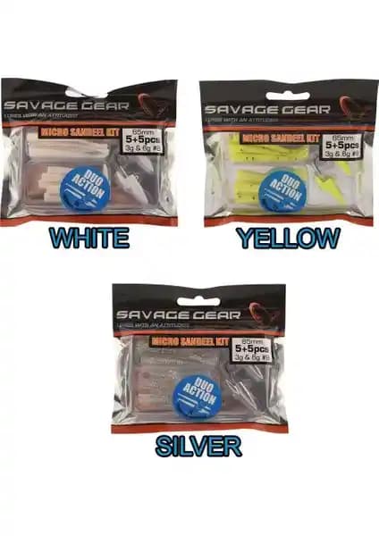 Savage Gear LRF Micro Sandeel Kiti 1+1 5+5: Fosforlu Silikonle Çok Yönlü Balıkçılık