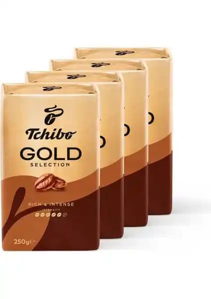 Tchibo Gold Selection Filtre Kahve 4x250 g ile 250 g Öğütülmüş Filtre Kahve Karşılaştırması