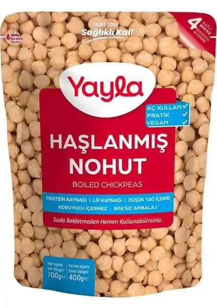 Yayla Haşlanılan Nohut 700 g: Pratik ve Doğal İçeriklerle Vegan Protein Kaynağı