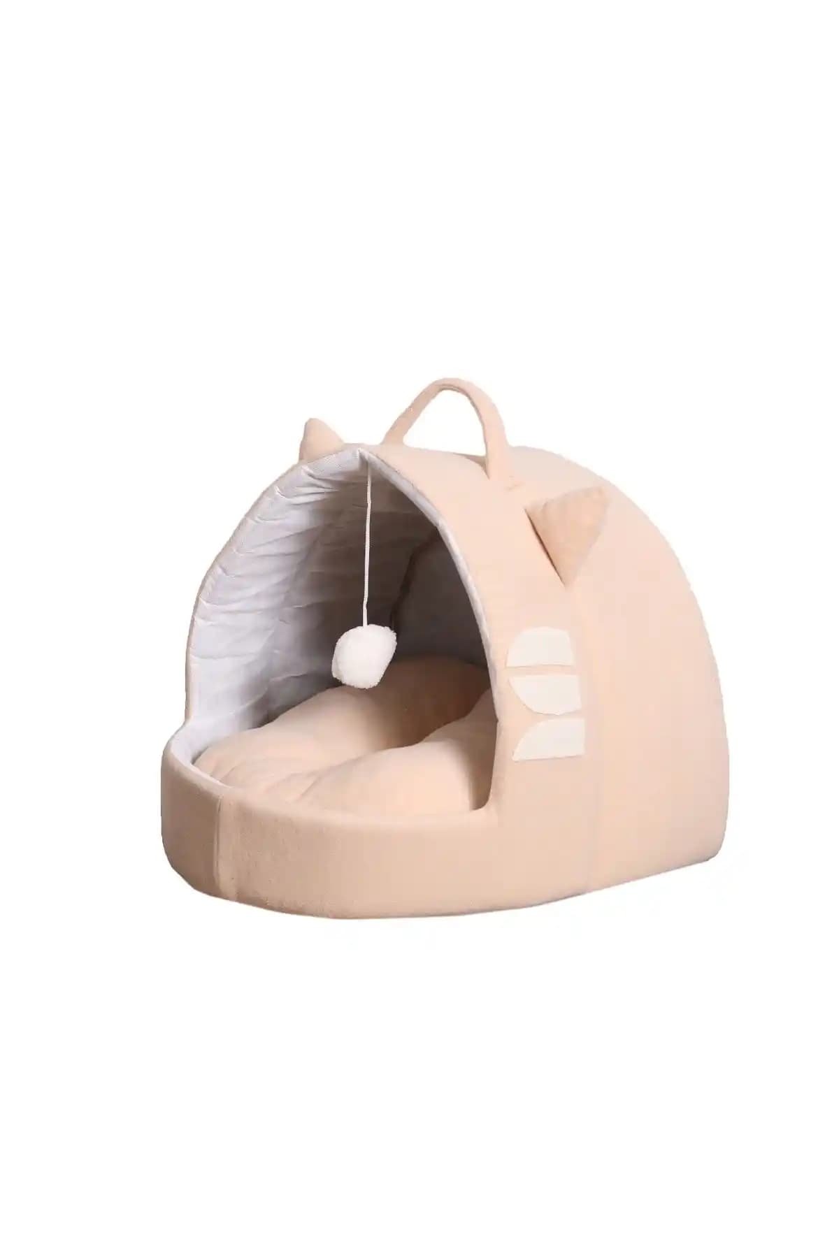 Beyzatex Bej Renkli Kedi ve Köpek Yatağı: Konfor ve Şıklığı Bir Arada Sunar