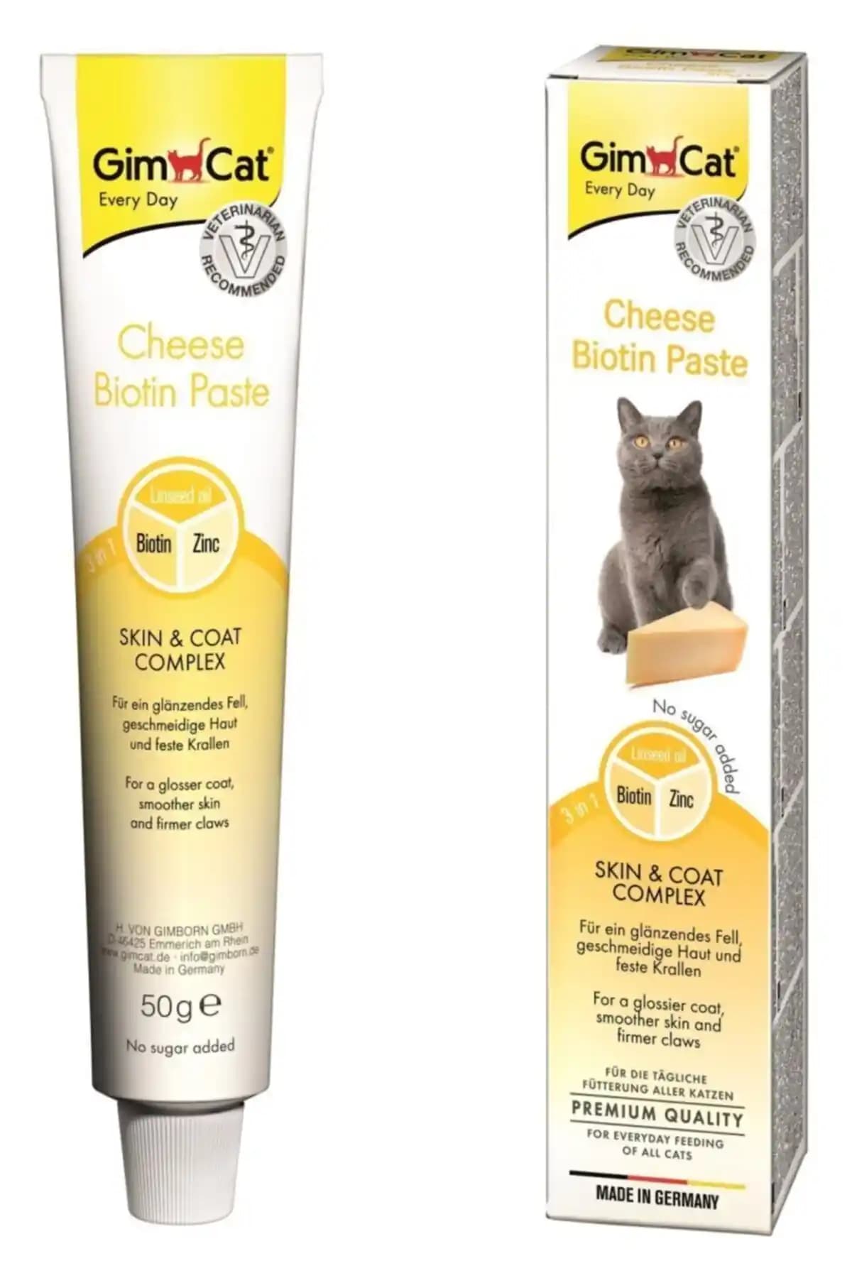 Gimcat Biyotin Tüy Dökülmesini Önleyici Veteriner Macunu Kedinize Sağlıklı ve Parlak Tüyler Sağlar