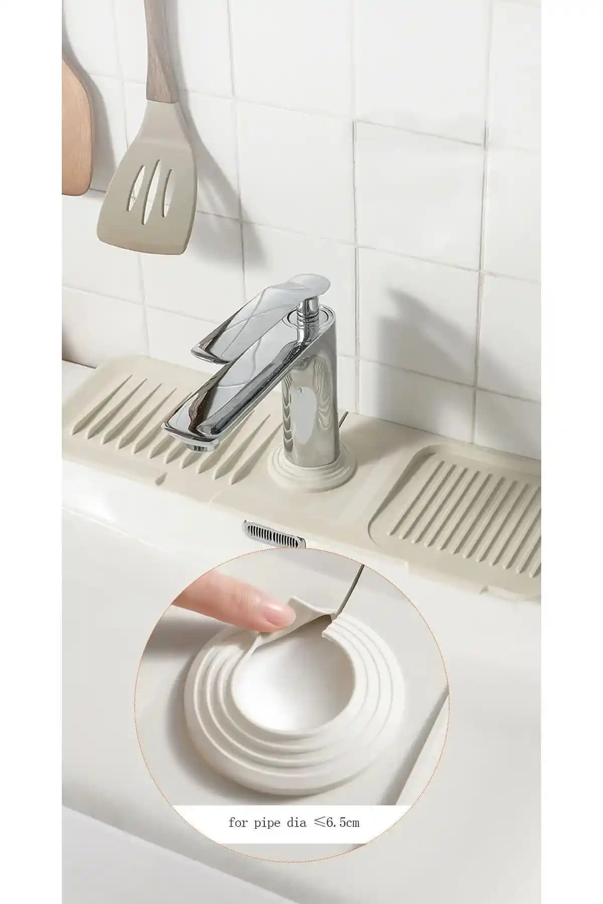 SAVORYHOME Su Tutucu Musluk Matı: Mutfak ve Banyo Temizliği İçin Pratik Çözüm