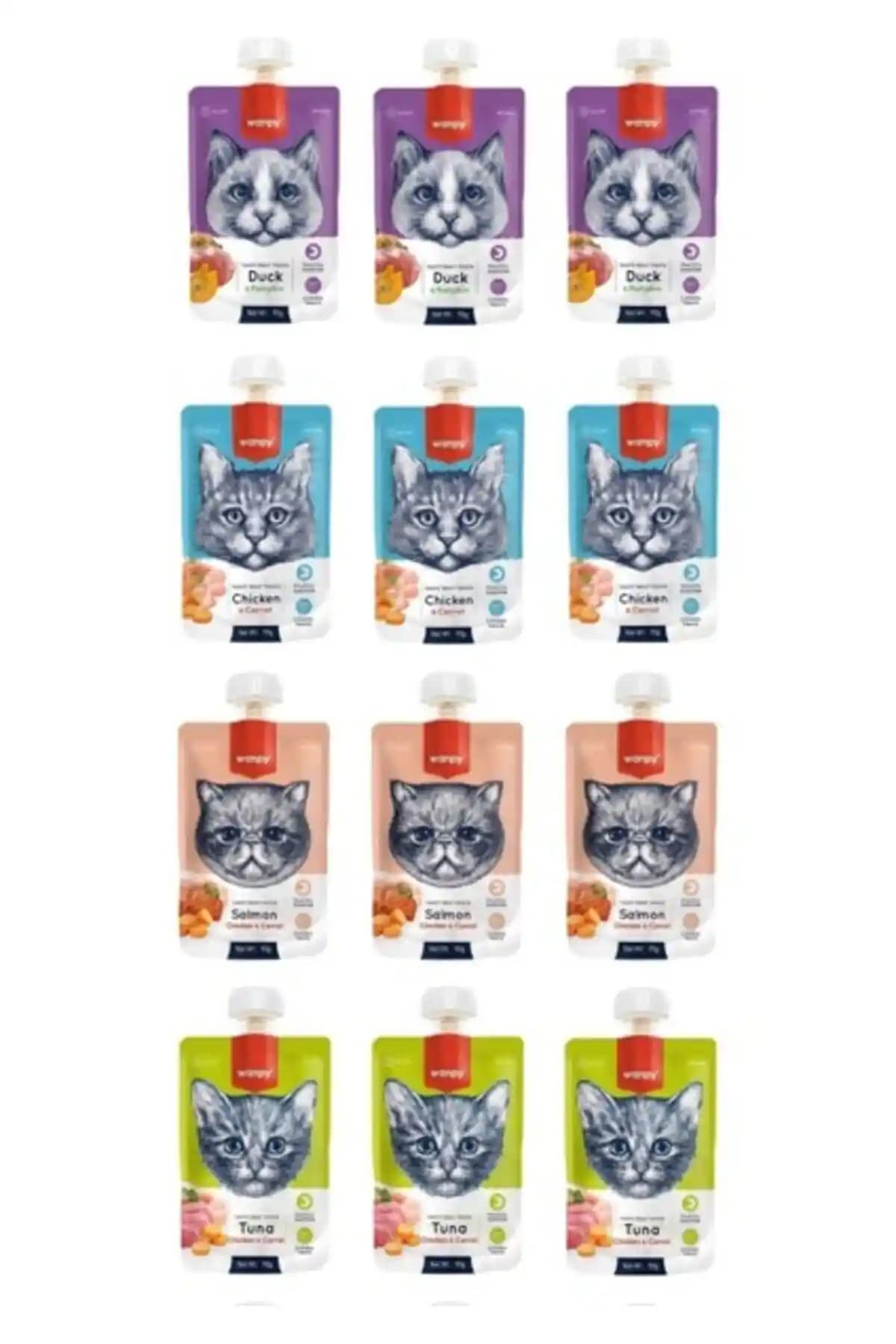 Wanpy 4 Çeşit Karma Kedi Et Ezmesi: Yüksek Kaliteli ve Güvenilir Kedi Beslenme Seçeneği