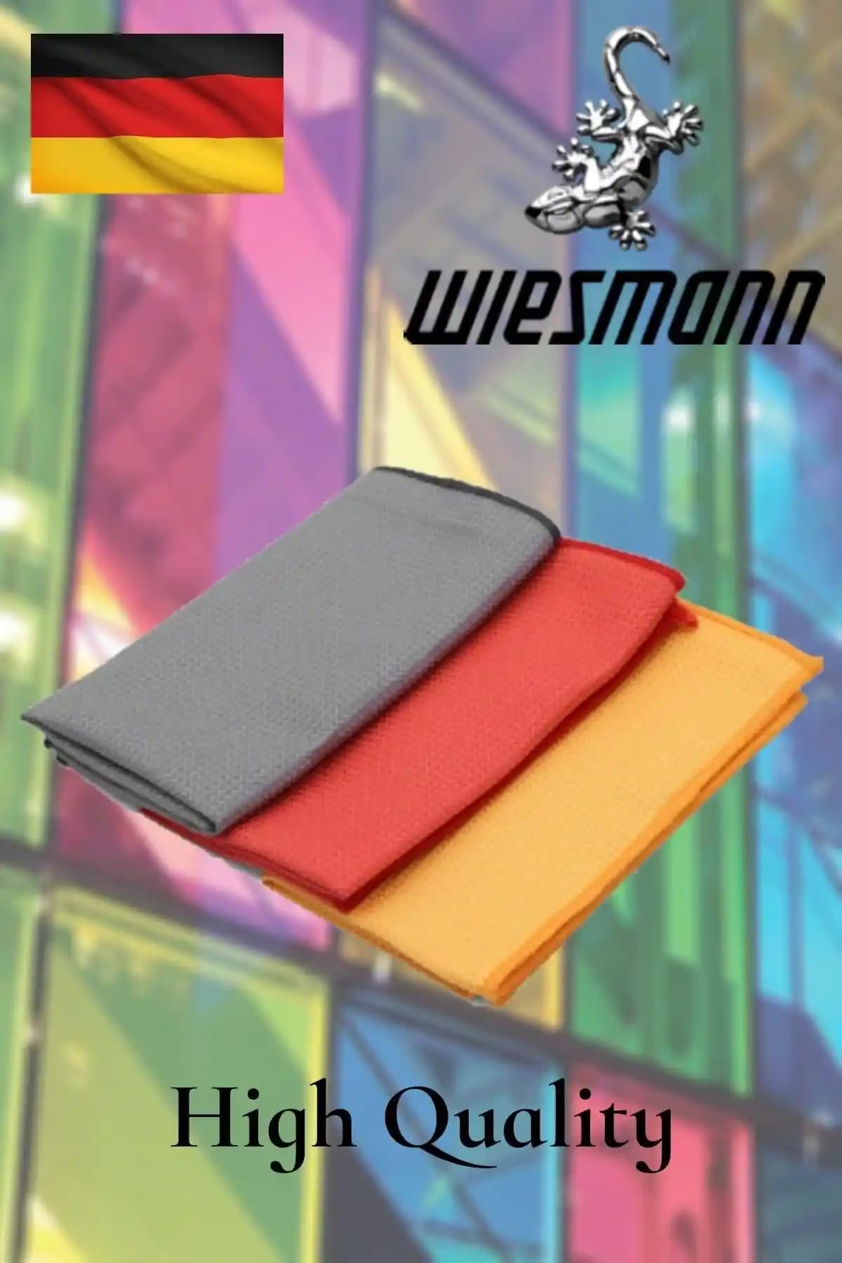 Wiesmann 3'lü cam bezi seti: yüksek kaliteli, hijyenik ve kullanımı kolay temizlik çözümü