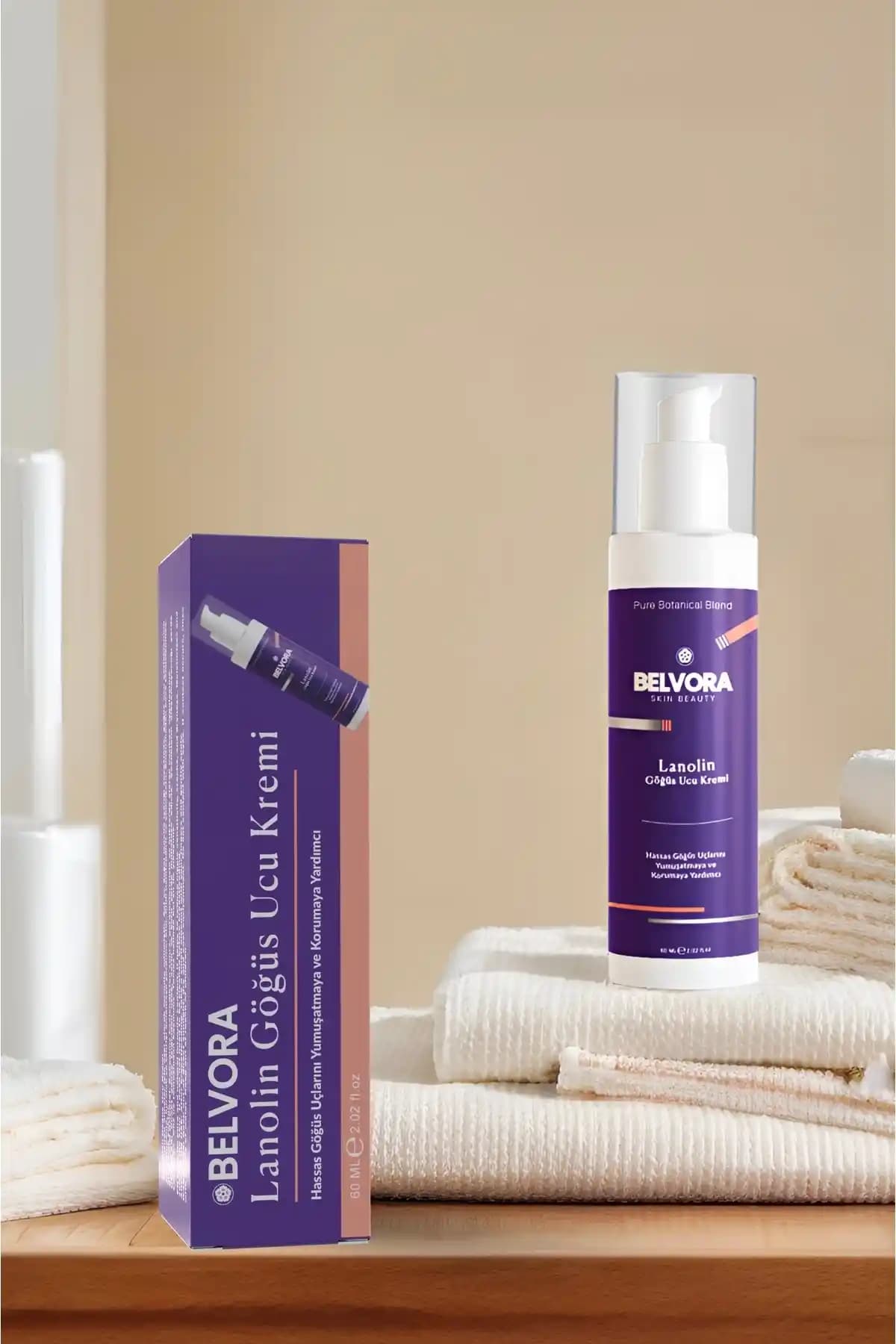 BELVORA HPA Lanolin Göğüs Ucu Kremi 60ml: Emzirme Döneminde Nemlendirme ve Koruma