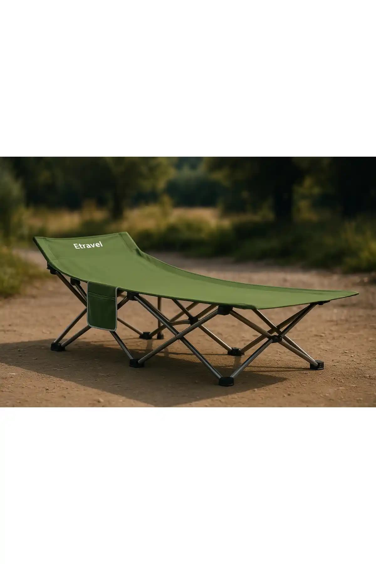 Etravel Yeşil Katlanabilir Şezlong: Plaj ve Kamp İçin Dayanıklı Taşınabilir Konfor