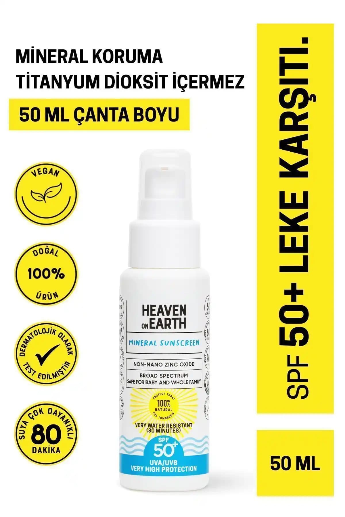 Heaven on Earth Mineral Güneş Kremi: Doğal İçeriklerle Yüksek UVA/UVB Koruması ve Cilt Bakımı