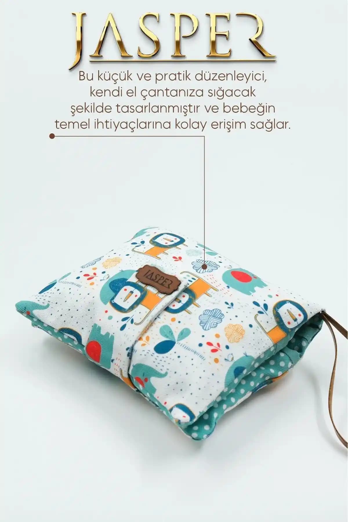JASPER Mavi Bebek Alt Açma Bakım Çantası Organizeri: Pratik ve Güvenilir Düzenleme
