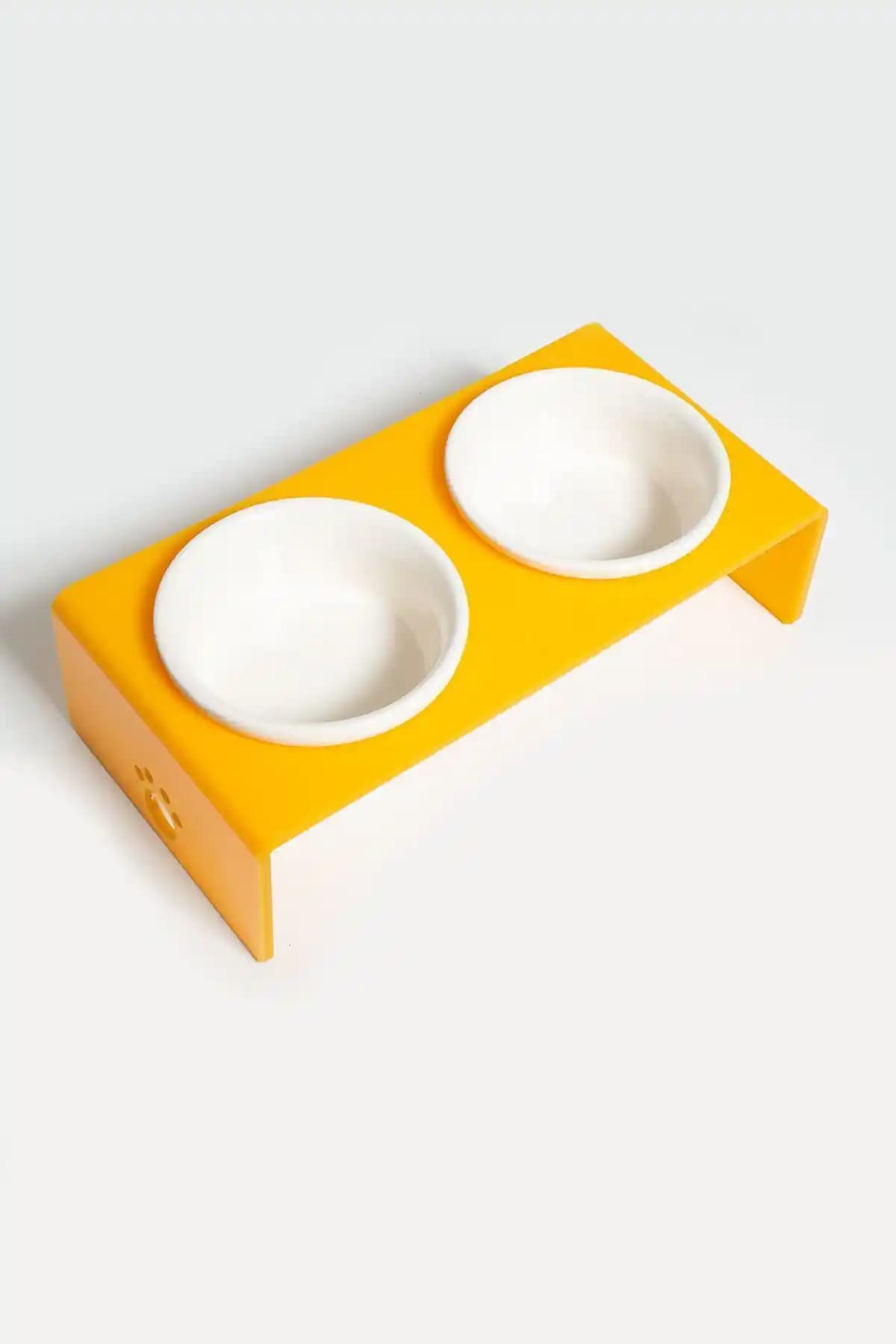 Relaxco Kedi ve Köpekler İçin Seramik Kaseli Ergonomik Beslenme Seti Yükseltilmiş Tasarım