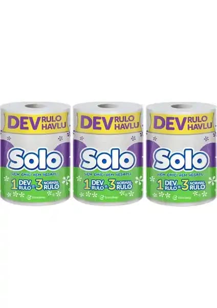 Solo Dev Rulo Kağıt Havlu 3'lü Seti: İki Katlı Yapı ve Yedekli Pratik Tasarım