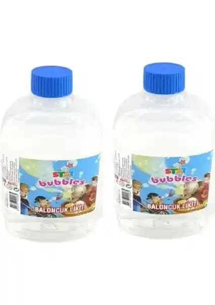 Star Bubbles Deniz Temalı Köpük Suyu: 3-4 Yaş İçin Güvenli, 2×500 ml Sıvı ve CE Belgesi