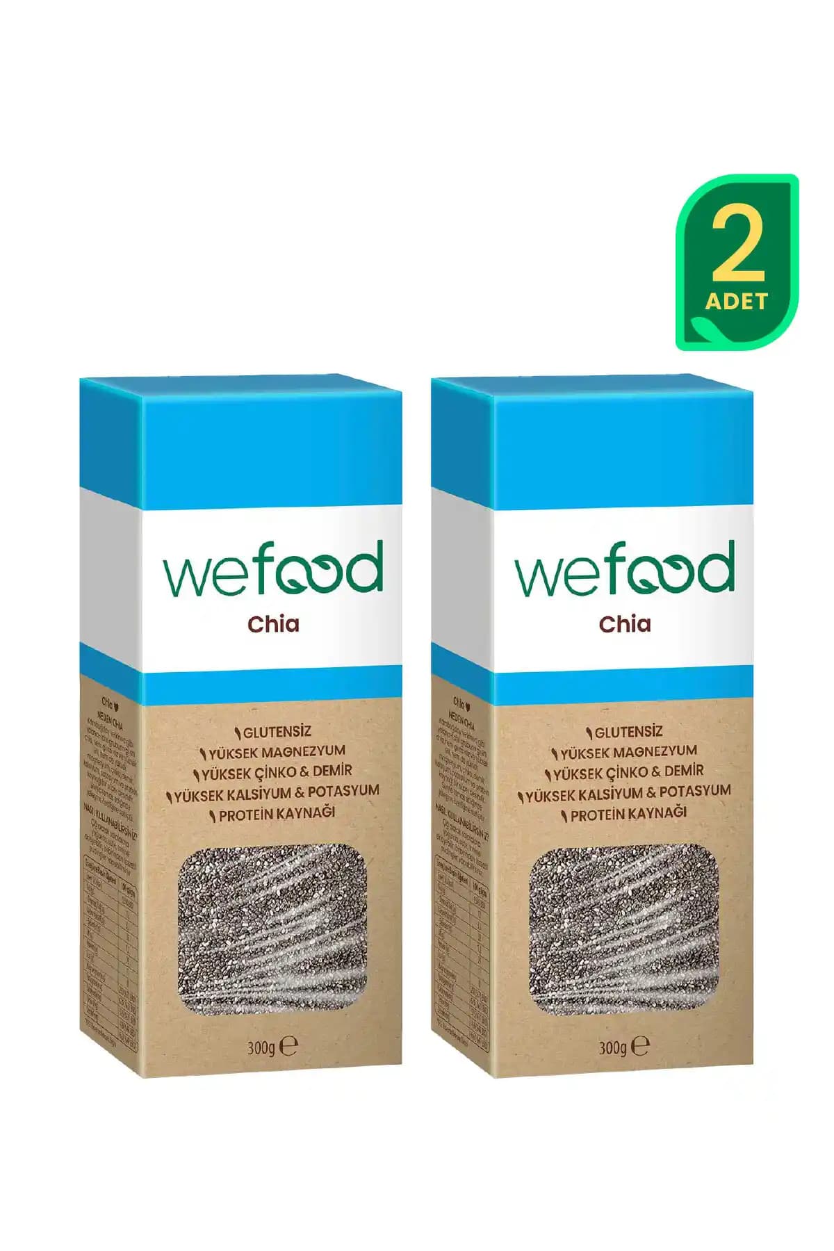 Wefood Siyah Chia 300 g 2'li Paket: Barkodlu İzlenebilirlik ve Marka Güvencesi